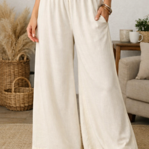 Elegant Women’s Cotton Blend Plazo Pants – Comfort Fit